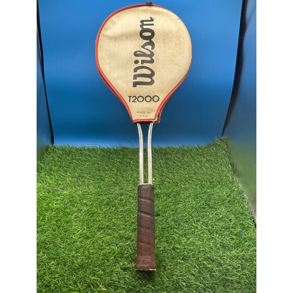 Vintage Wilson T2000 "Lady Tensor" Steel Tennis Racket with Cover